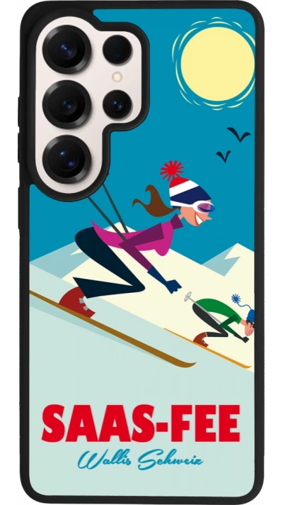 Samsung Galaxy S26 Ultra Case Hülle - Silikon schwarz Saas-Fee Ski Downhill