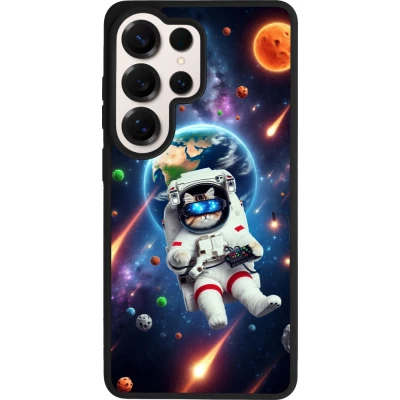 Coque Samsung Galaxy S26 Ultra - Silicone rigide noir VR SpaceCat Odyssey