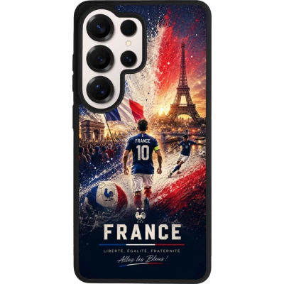 Samsung Galaxy S26 Ultra Case Hülle - Silikon schwarz Fussball Frankreich splash 2026