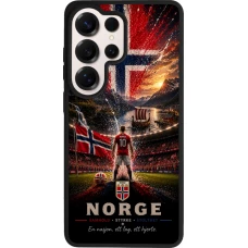 Coque Samsung Galaxy S26 Ultra - Silicone rigide noir Football Norvège splash 2026
