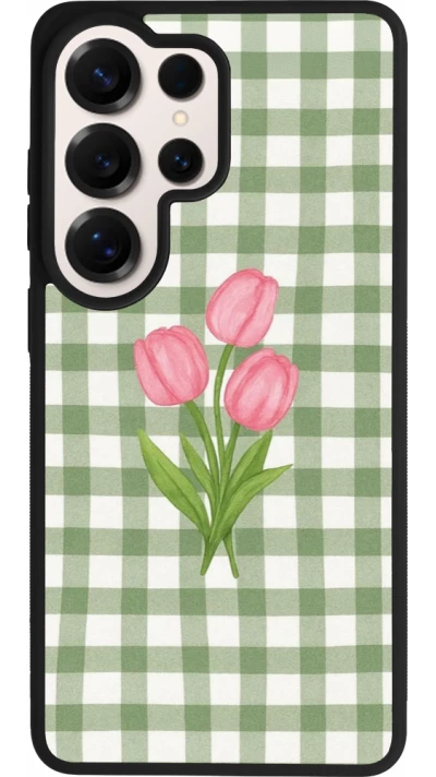 Coque Samsung Galaxy S26 Ultra - Silicone rigide noir Green vichy tulips Spring 2026