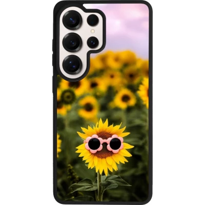 Coque Samsung Galaxy S26 Ultra - Silicone rigide noir Sunflower with glasses Spring 2026