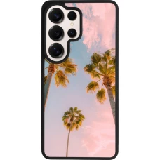 Coque Samsung Galaxy S26 Ultra - Silicone rigide noir Summer 2025 Palmiers