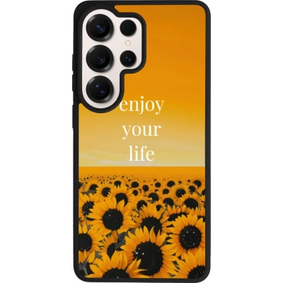 Coque Samsung Galaxy S26 Ultra - Silicone rigide noir Summer 2026 Enjoy your life