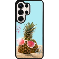 Samsung Galaxy S26 Ultra Case Hülle - Silikon schwarz Pineapple with glasses Summer 2026