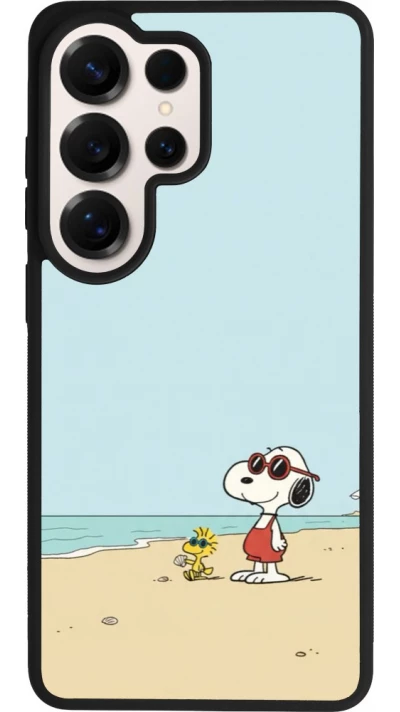 Samsung Galaxy S26 Ultra Case Hülle - Silikon schwarz Snoopy on the beach Summer 2026