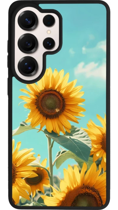Samsung Galaxy S26 Ultra Case Hülle - Silikon schwarz Sunflowers Summer 2026