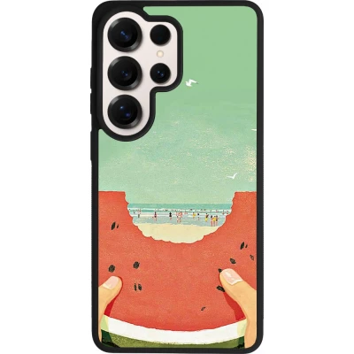 Coque Samsung Galaxy S26 Ultra - Silicone rigide noir Views through a watermelon Summer 2026