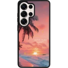 Samsung Galaxy S26 Ultra Case Hülle - Silikon schwarz Watch more sunsets Summer 2026