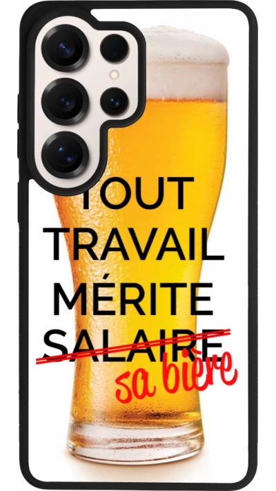 Samsung Galaxy S26 Ultra Case Hülle - Silikon schwarz Tout travail mérite sa bière