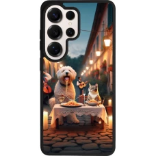 Coque Samsung Galaxy S26 Ultra - Silicone rigide noir Valentine 2024 Dog & Cat Candlelight