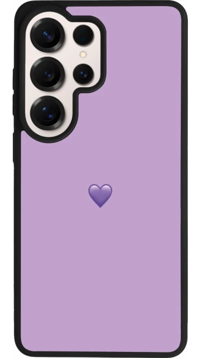 Samsung Galaxy S26 Ultra Case Hülle - Silikon schwarz Valentine 2023 purpule single heart