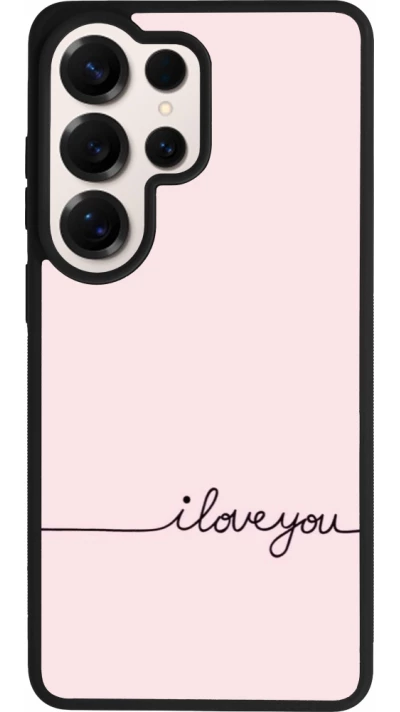 Samsung Galaxy S26 Ultra Case Hülle - Silikon schwarz Valentine 2023 i love you writing