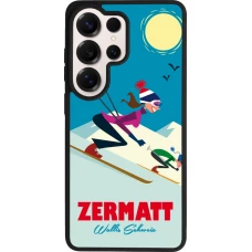 Coque Samsung Galaxy S26 Ultra - Silicone rigide noir Zermatt Ski Downhill