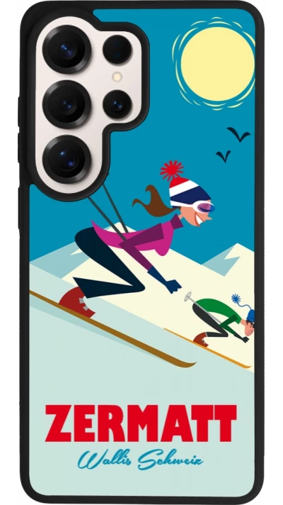 Samsung Galaxy S26 Ultra Case Hülle - Silikon schwarz Zermatt Ski Downhill