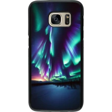 Samsung Galaxy S7 Case Hülle - Funkelndes Nordlicht
