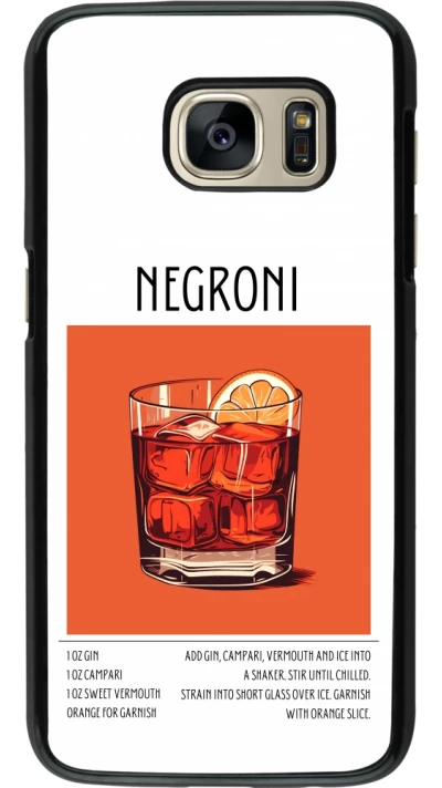 Samsung Galaxy S7 Case Hülle - Cocktail Rezept Negroni