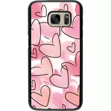 Samsung Galaxy S7 Case Hülle - Easter 2023 pink hearts