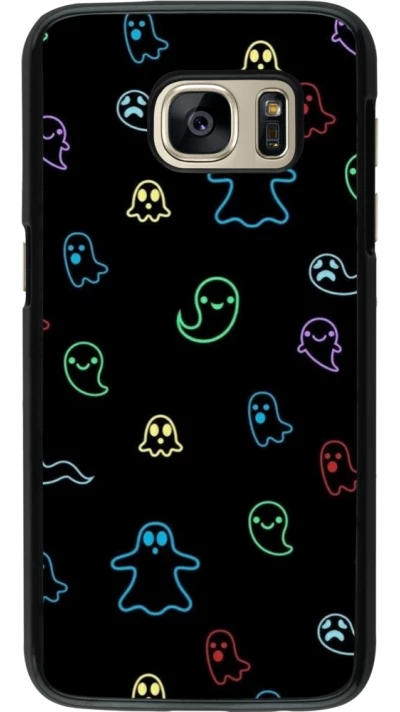 Samsung Galaxy S7 Case Hülle - Halloween 2024 colorful ghosts