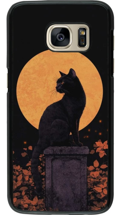 Coque Samsung Galaxy S7 - Halloween 2026 Cat Art Nouveau