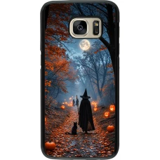 Coque Samsung Galaxy S7 - Halloween 2026 Witch with a cat