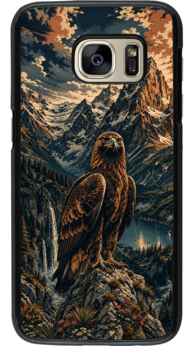 Coque Samsung Galaxy S7 - Linocut Aigle Royal