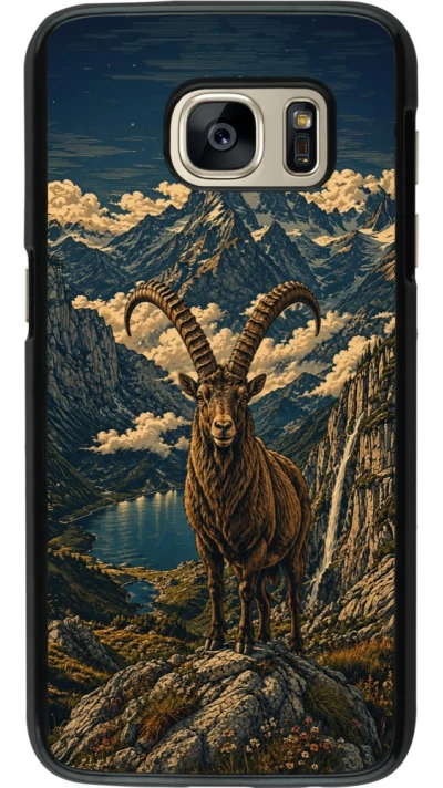 Coque Samsung Galaxy S7 - Linocut Bouquetin