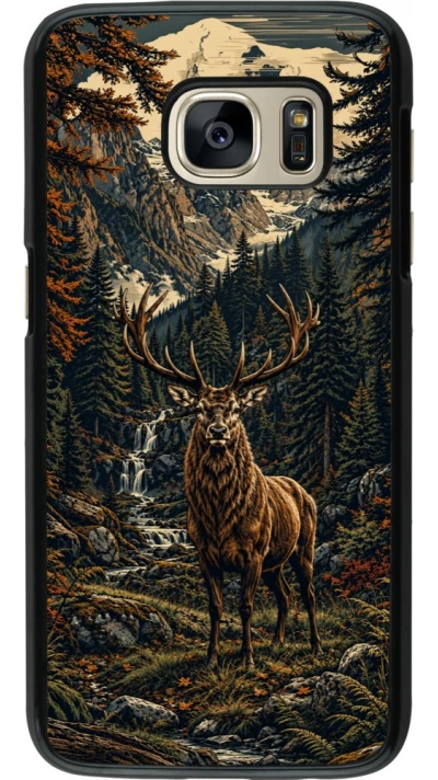 Coque Samsung Galaxy S7 - Linocut Cerf