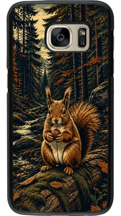Coque Samsung Galaxy S7 - Linocut Ecureuil