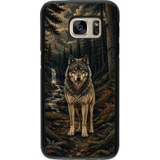 Samsung Galaxy S7 Case Hülle - Linocut Wold