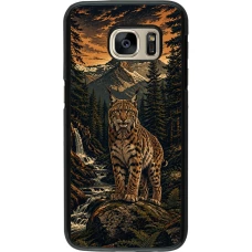 Samsung Galaxy S7 Case Hülle - Linocut Luchs