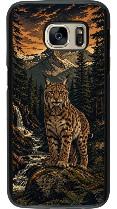 Coque Samsung Galaxy S7 - Linocut Lynx