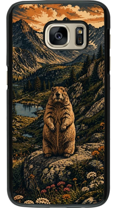 Coque Samsung Galaxy S7 - Linocut Marmotte