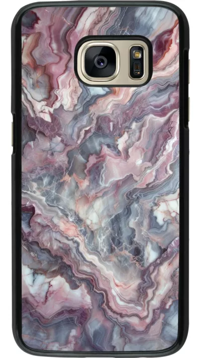 Coque Samsung Galaxy S7 - Marbre violette argentée