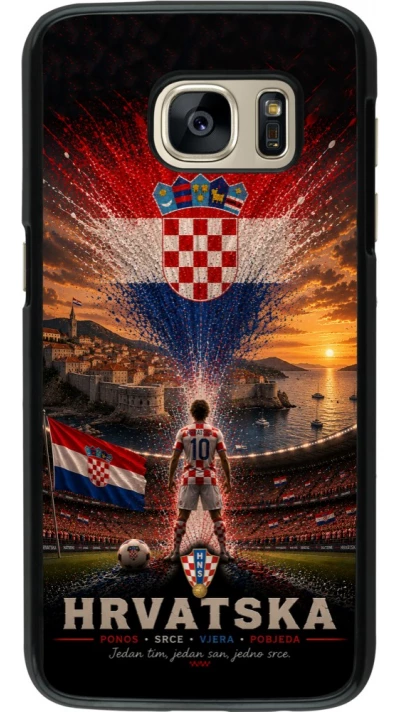 Samsung Galaxy S7 Case Hülle - Fussball Kroatien splash 2026