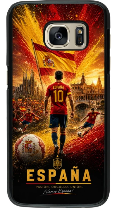 Samsung Galaxy S7 Case Hülle - Fussball Espanien splash 2026