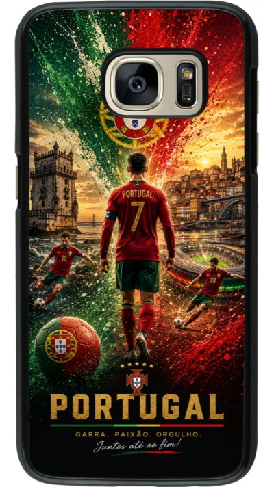 Samsung Galaxy S7 Case Hülle - Fussball Portugal splash 2026