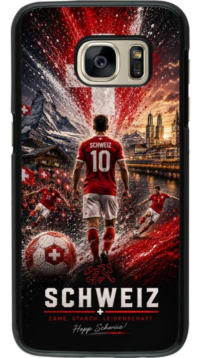 Samsung Galaxy S7 Case Hülle - Fussball Schweiz splash 2026