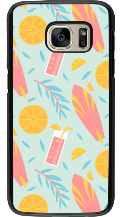 Samsung Galaxy S7 Case Hülle - Summer 2025 Pattern citron