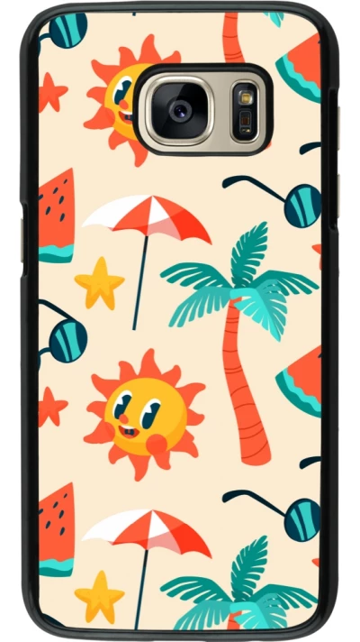 Samsung Galaxy S7 Case Hülle - Summer 2025 Pattern soleil