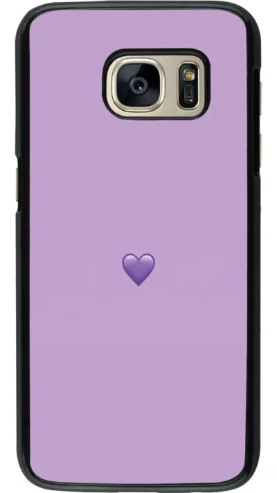 Coque Samsung Galaxy S7 - Valentine 2023 purpule single heart