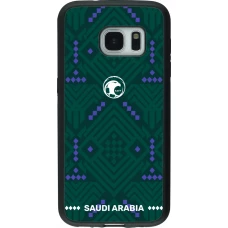 Samsung Galaxy S7 Case Hülle - Silikon schwarz Saudi Arabien 2026 personalisierbares Fussballtrikot