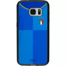 Samsung Galaxy S7 Case Hülle - Silikon schwarz Italien 2022 personalisierbares Fußballtrikot