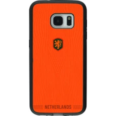 Coque Samsung Galaxy S7 - Silicone rigide noir Maillot de football Pays-Bas 2026 personnalisable