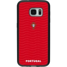Samsung Galaxy S7 Case Hülle - Silikon schwarz Portugal 2026 personalisierbares Fussballtrikot