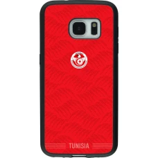 Samsung Galaxy S7 Case Hülle - Silikon schwarz Tunesien 2026 personalisierbares Fussballtrikot