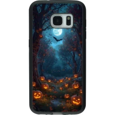 Samsung Galaxy S7 Case Hülle - Silikon schwarz Halloween 2026 Road of Pumpkins