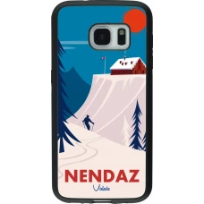 Samsung Galaxy S7 Case Hülle - Silikon schwarz Nendaz Cabane Ski
