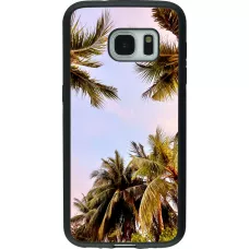 Samsung Galaxy S7 Case Hülle - Silikon schwarz Summer 2023 palm tree vibe
