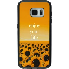 Samsung Galaxy S7 Case Hülle - Silikon schwarz Summer 2026 Enjoy your life